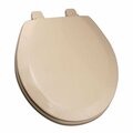 Comfort Seats Deluxe Molded Wood Seat, Fawn Beige, Round Closed Front with Cover and Adjustable Hinge C3B4R230